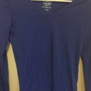 Dark blue long sleeve top